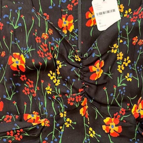 NWT Free People Bet You Do Black Floral Romper Size 6 - Picture 3 of 8